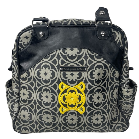 Petunia Pickle Bottom Baby Diaper Bag Black Grey - Picture 11 of 11